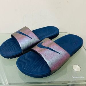 Nike Sandals Mens‎ Size 7 Purple Bennasi Swoosh Slide Shoes Pool Beach 7422-400